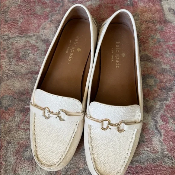 Kate Spade Bernice driving Loafers moccasin white size 8 - Picture 4 of 11